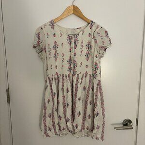 Floral babydoll shirt